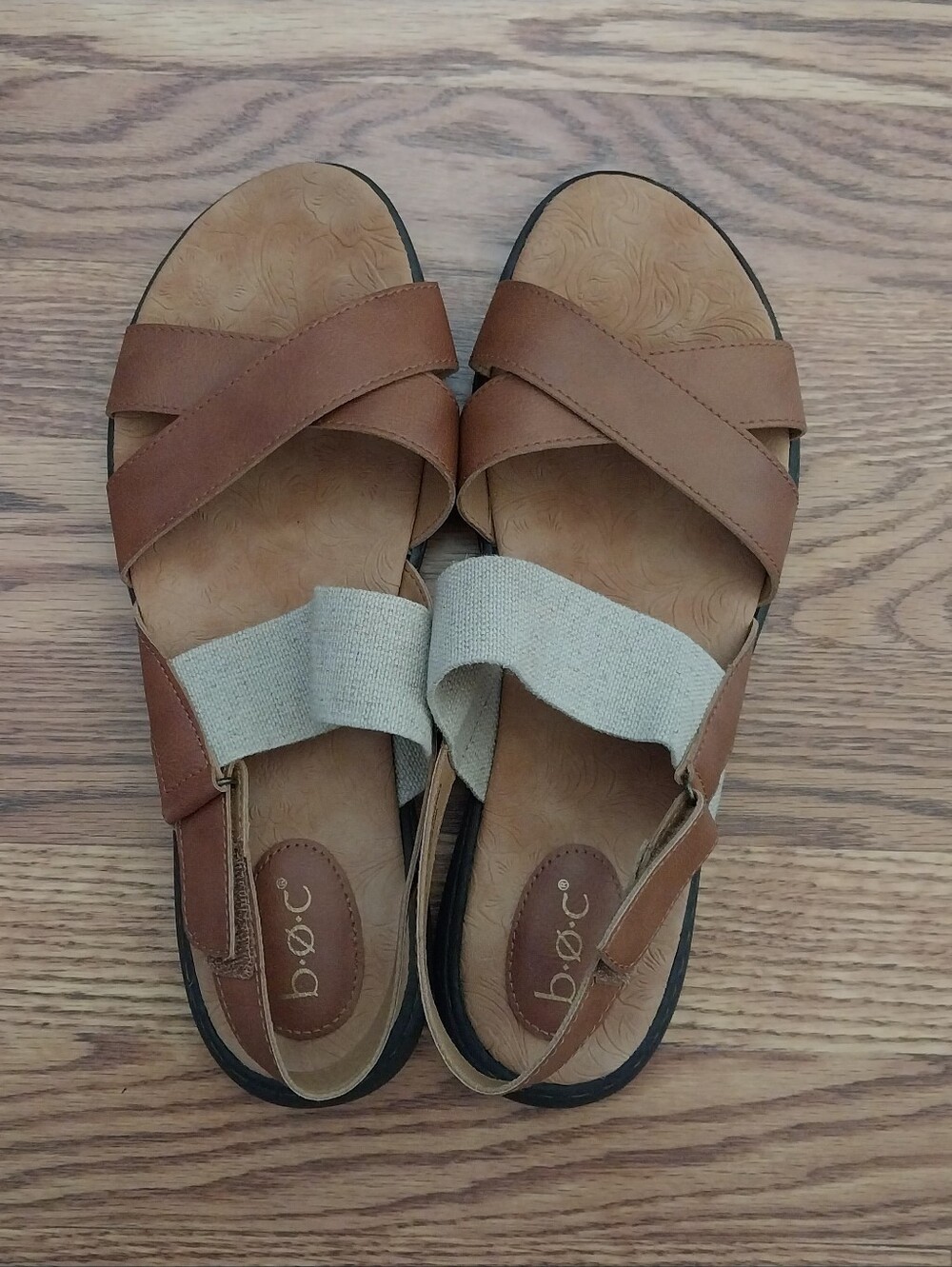 b.o.c. Elastic Strap Sandals Women Size 11 Comfort Slingback Open Toe Sandal